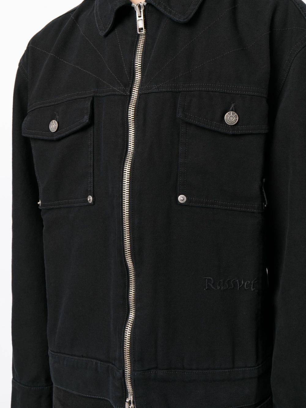 Logo-Embroidered Cotton Jacket - Image 5