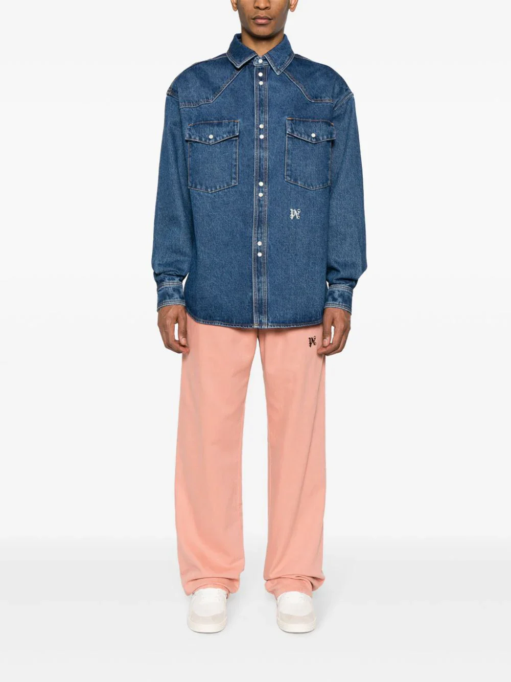 Logo-Embroidered Denim Shirt - Image 2