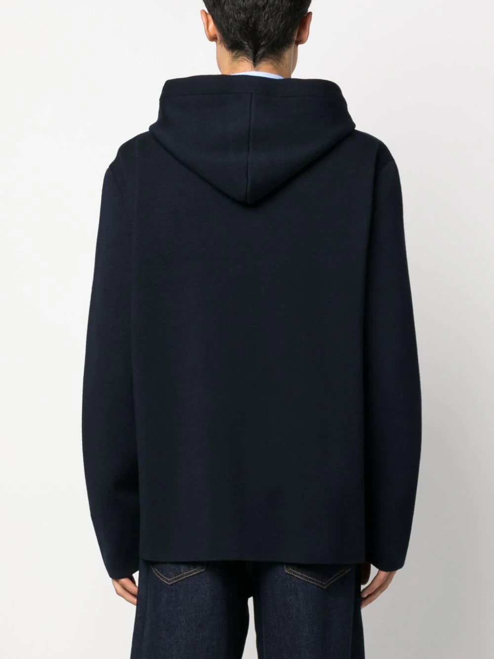Logo-Embroidered Knit Wool-Blend Hoodie - Image 2
