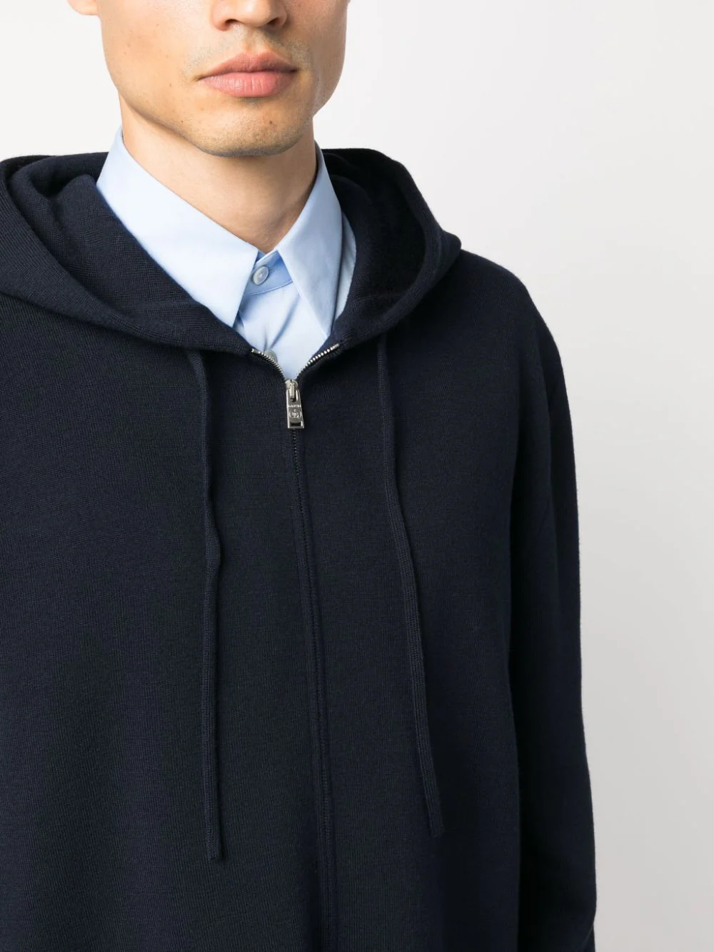 Logo-Embroidered Knit Wool-Blend Hoodie - Image 3