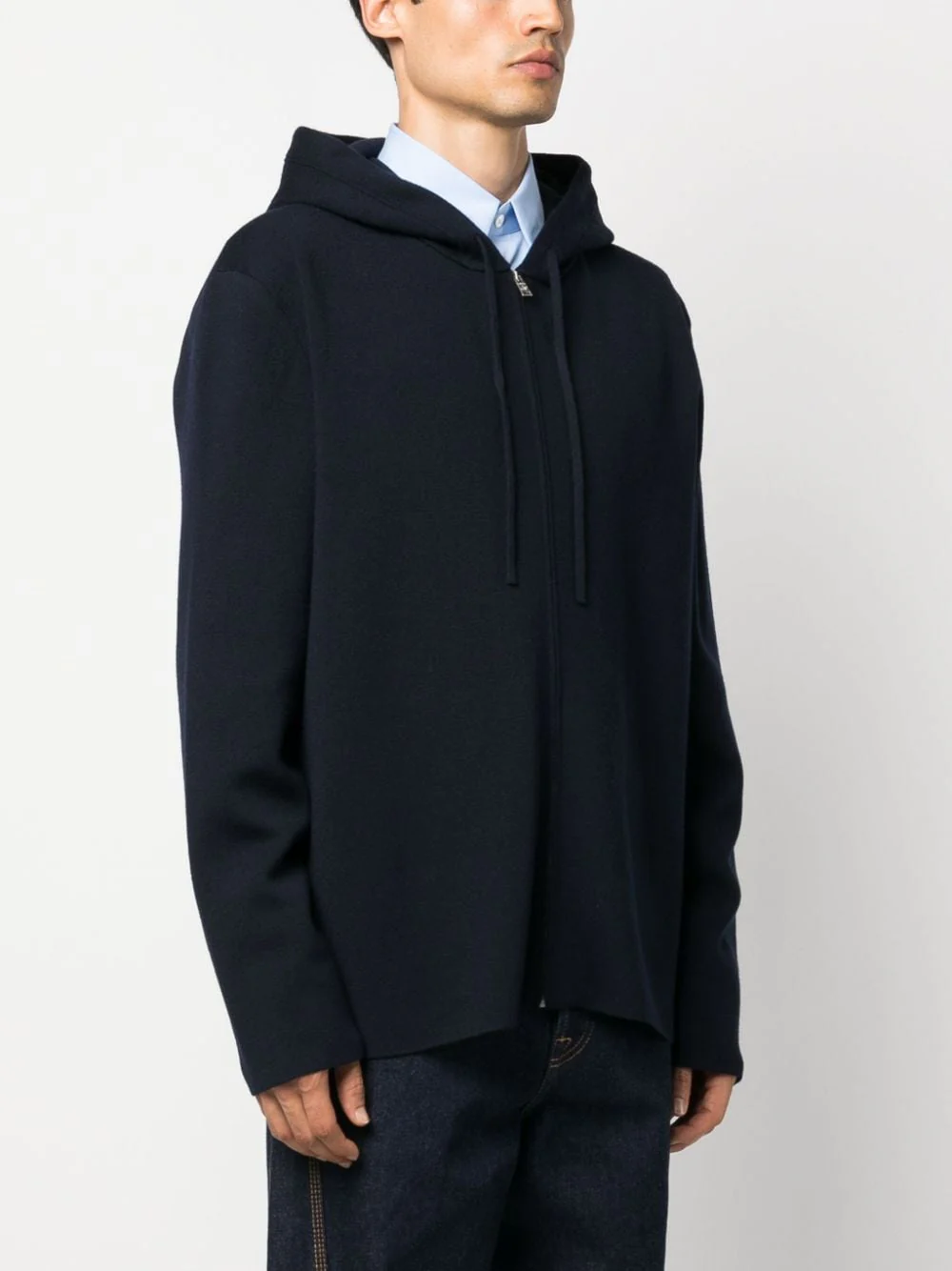 Logo-Embroidered Knit Wool-Blend Hoodie - Image 4