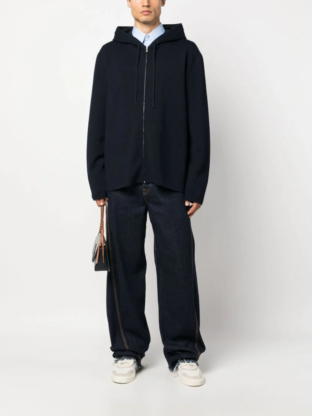 Logo-Embroidered Knit Wool-Blend Hoodie - Image 5