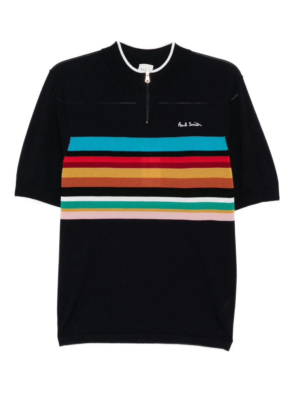 Logo-Embroidered Striped Top