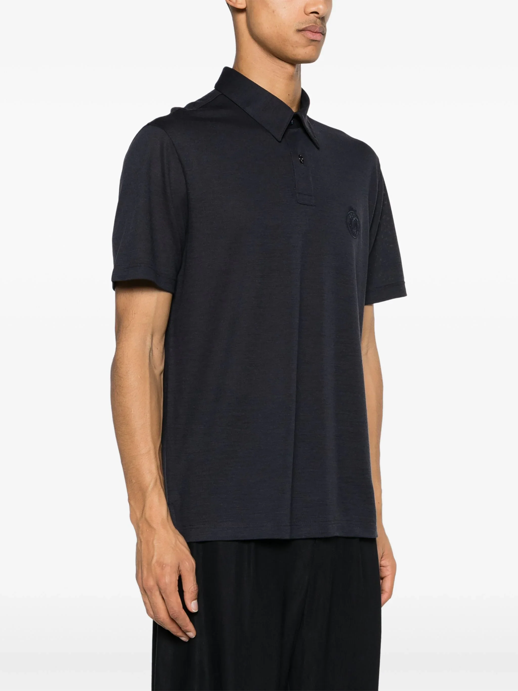 Logo-Embroidered Wool Polo Shirt - Image 3