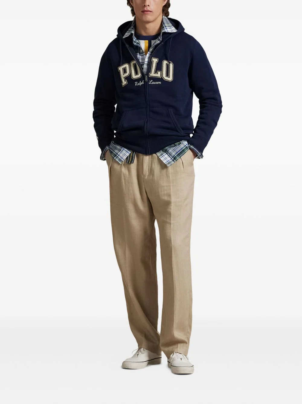 Logo-Embroidered Zip-Up Hoodie - Image 2