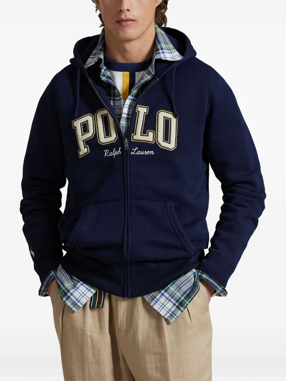 Logo-Embroidered Zip-Up Hoodie - Image 3