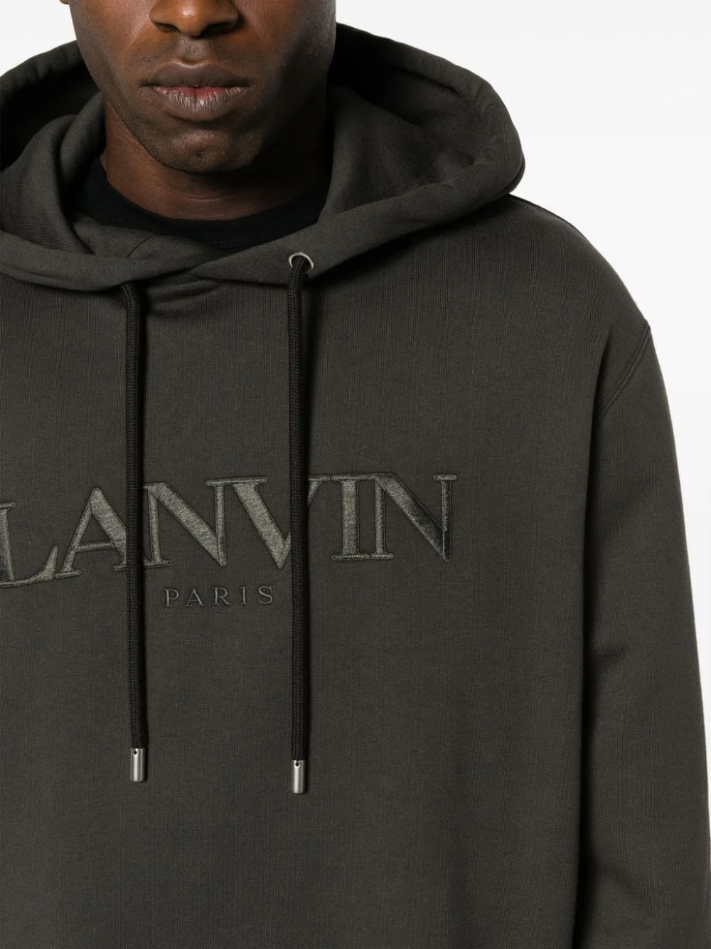 Logo-Embroidery Cotton Hoodie - Image 4