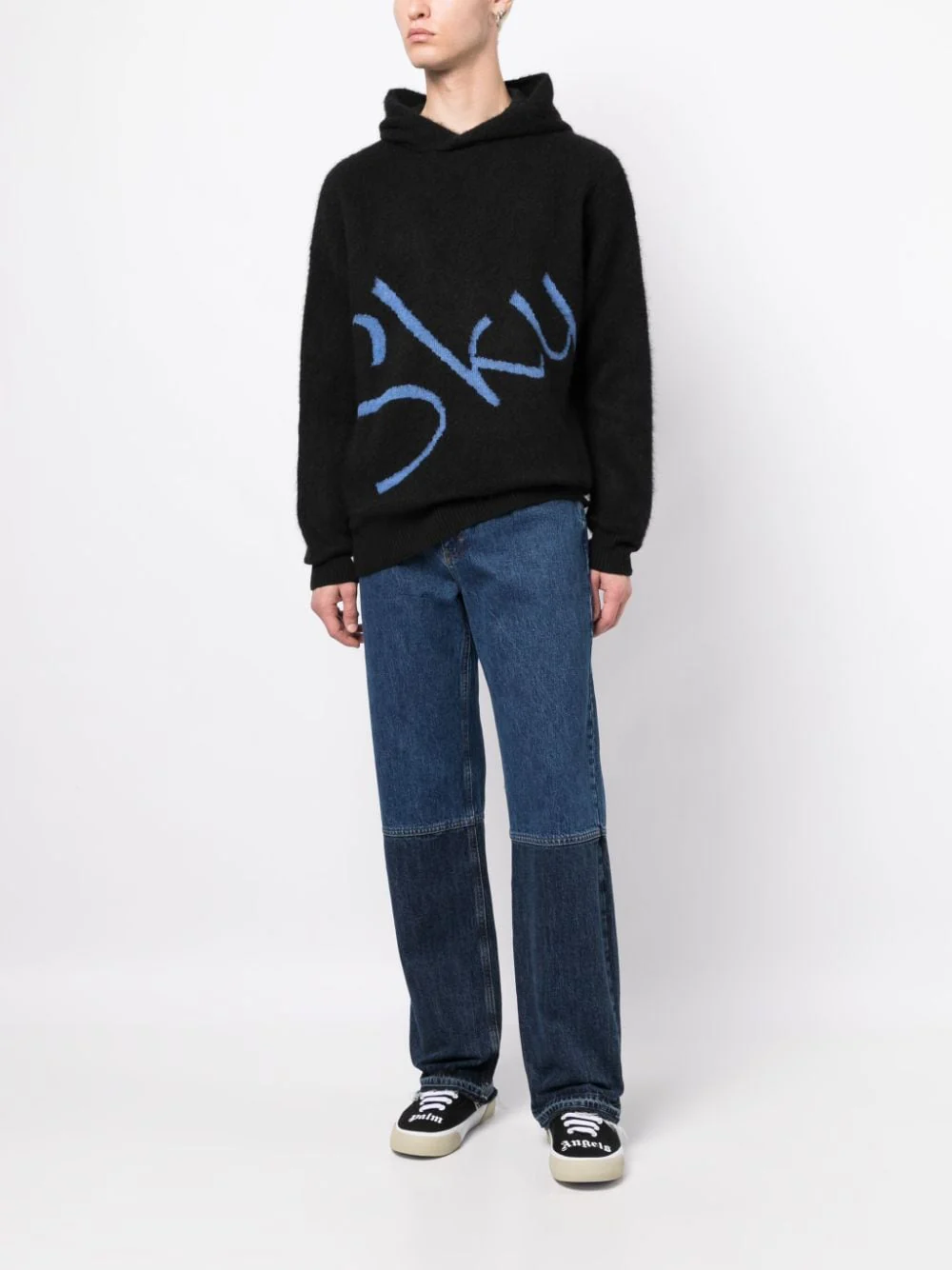Logo-Jacquard Knitted Hoodie - Image 4