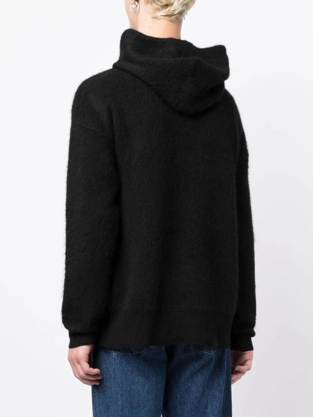 Logo-Jacquard Knitted Hoodie - Image 5