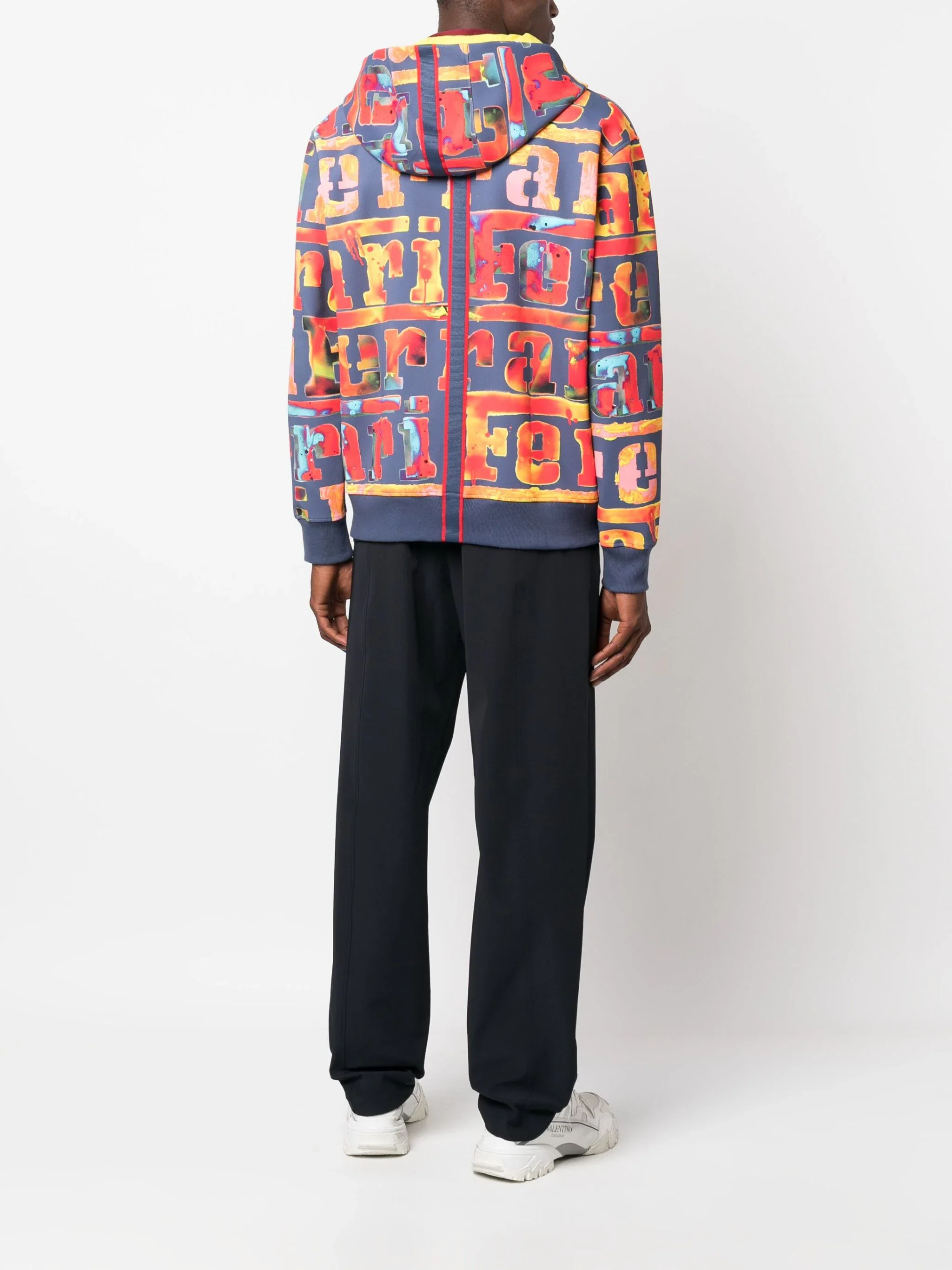 Logo-Painterly Zip-Up Hoodie - Image 2