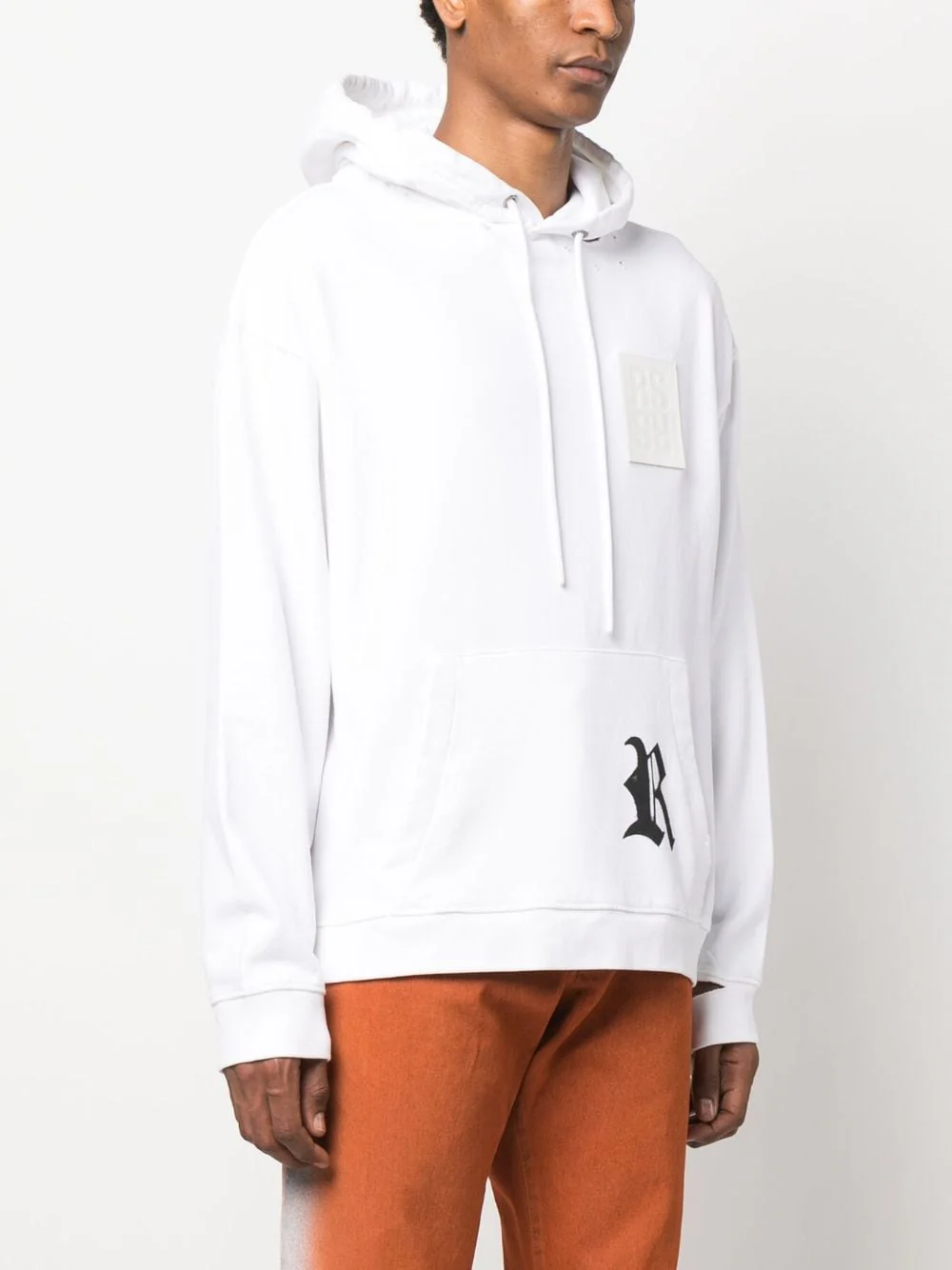 Logo Patch Ripped Hoodie - Image 2