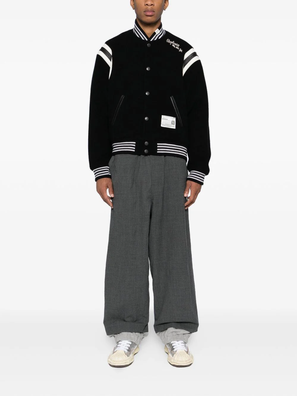 Logo-Patched Tapered-Leg Trousers - Image 2