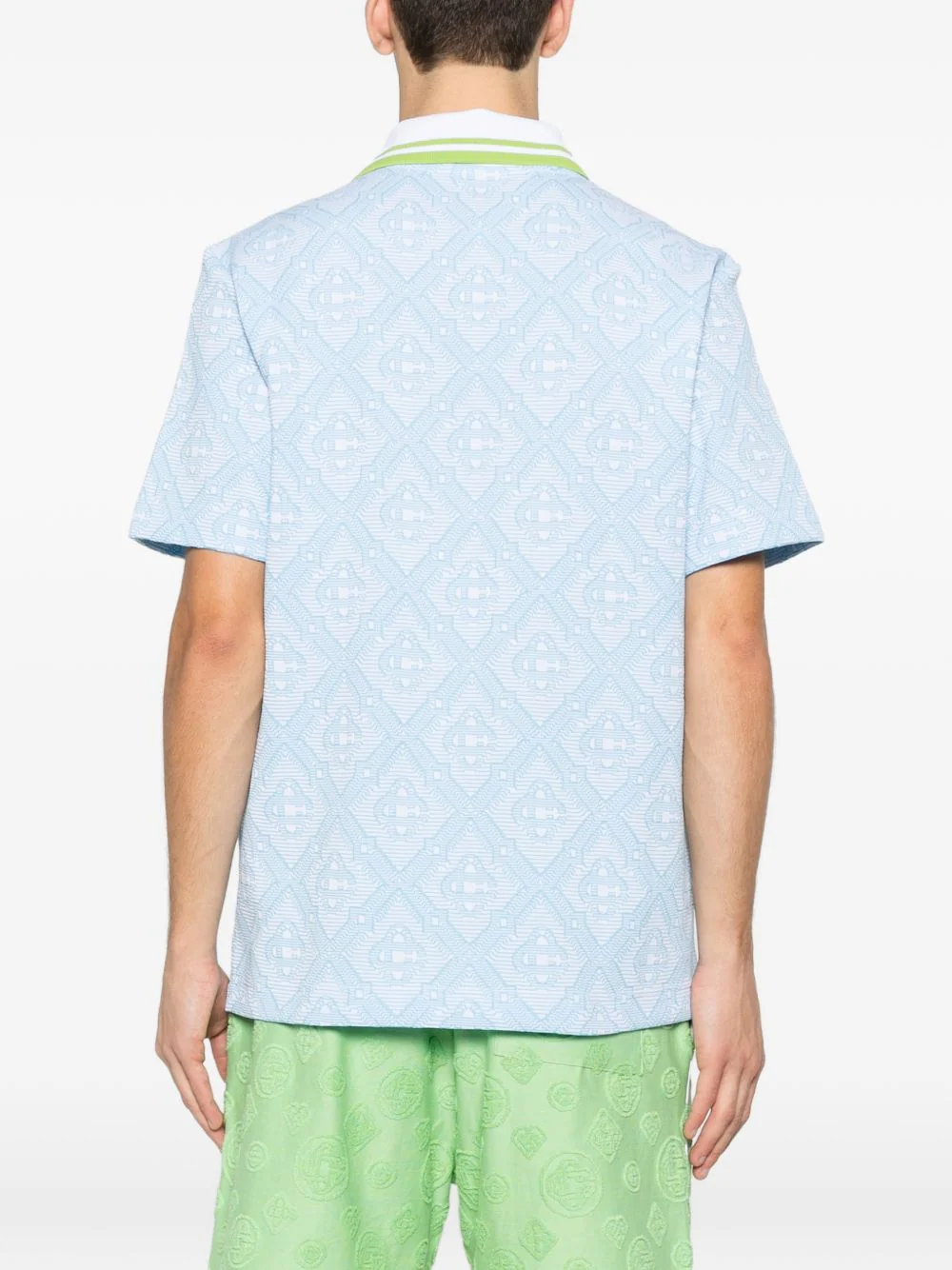Logo-Pattern Polo Shirt - Image 3