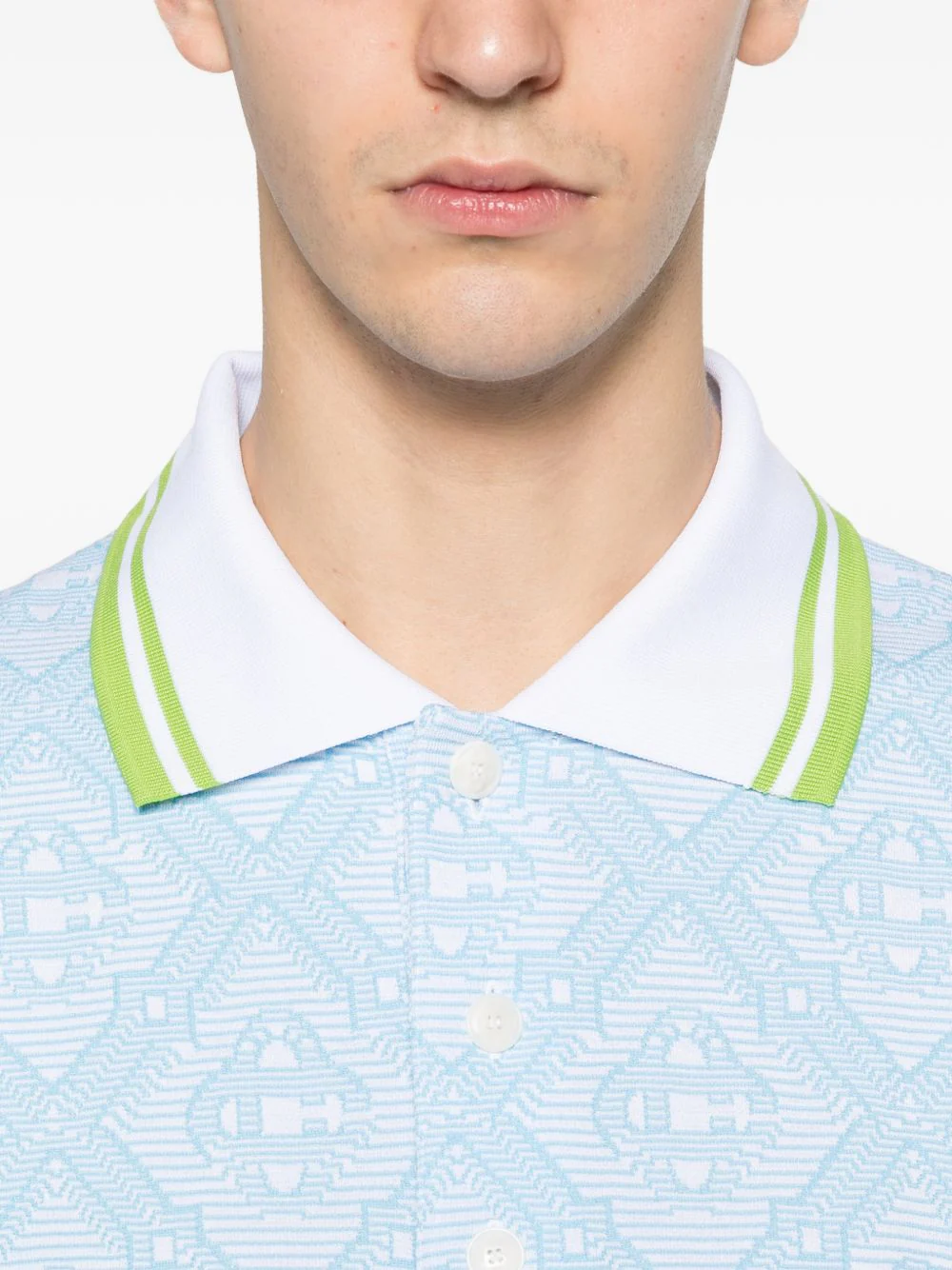 Logo-Pattern Polo Shirt - Image 5