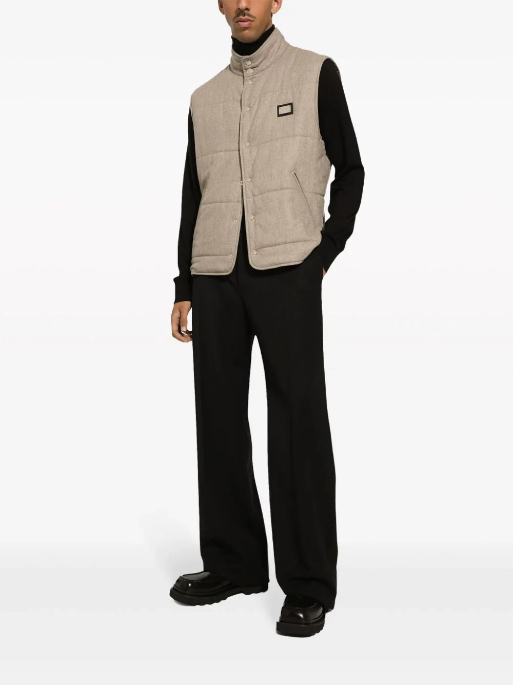 Logo-Plaque Cashmere-Blend Gilet - Image 2