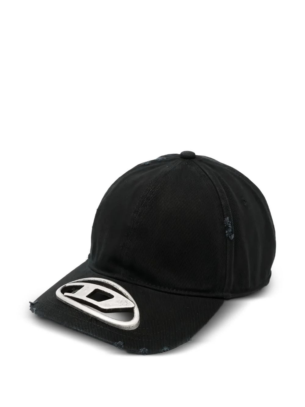 Logo-Plaque Distressed Baseball Hat