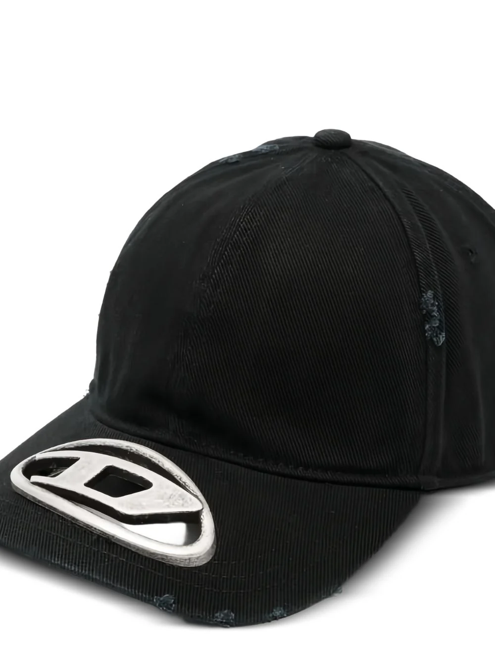 Logo-Plaque Distressed Baseball Hat - Image 2