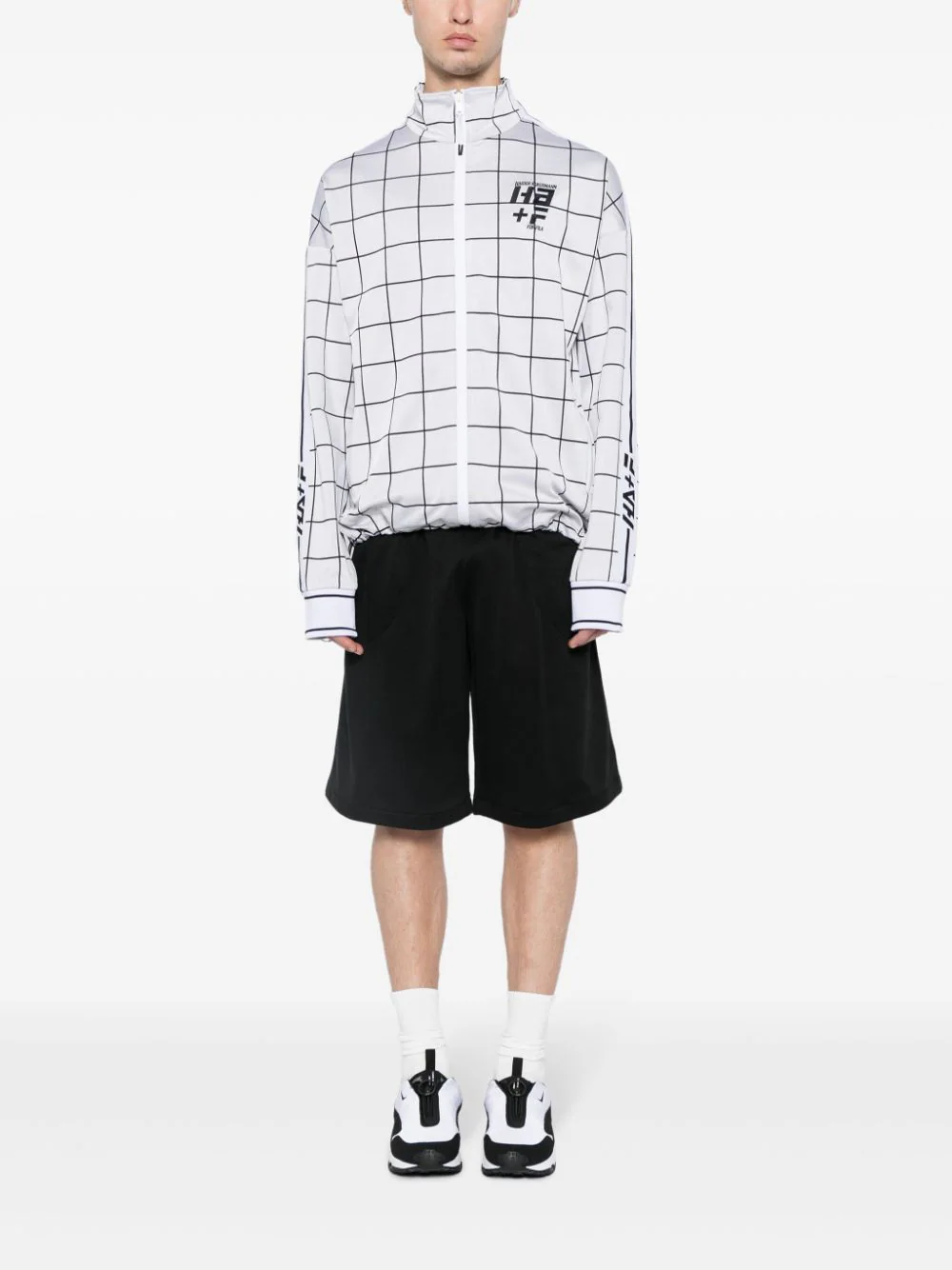 Logo-Print Checked Jacket - Image 2