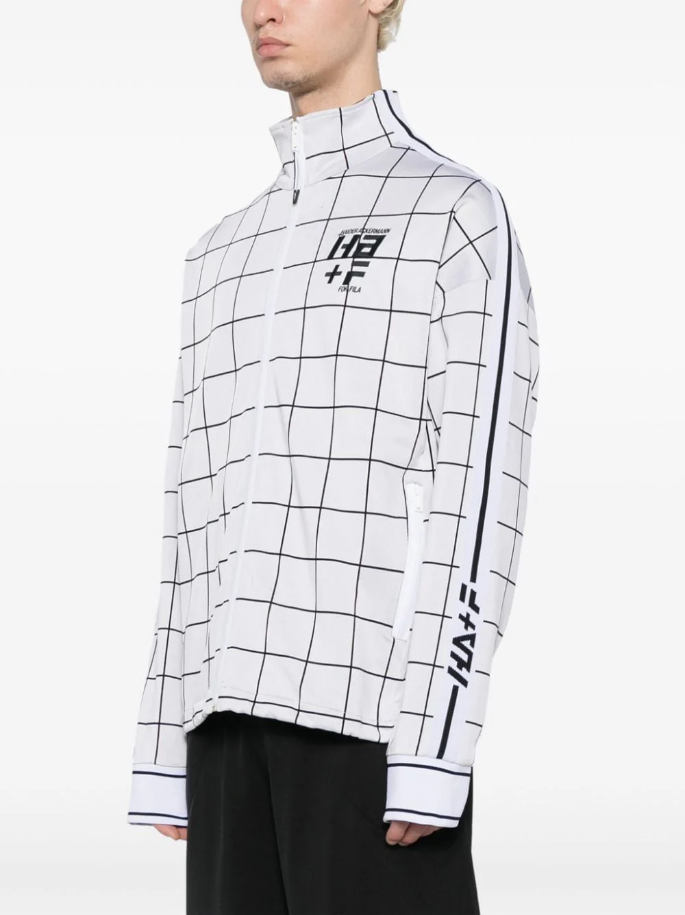 Logo-Print Checked Jacket - Image 5