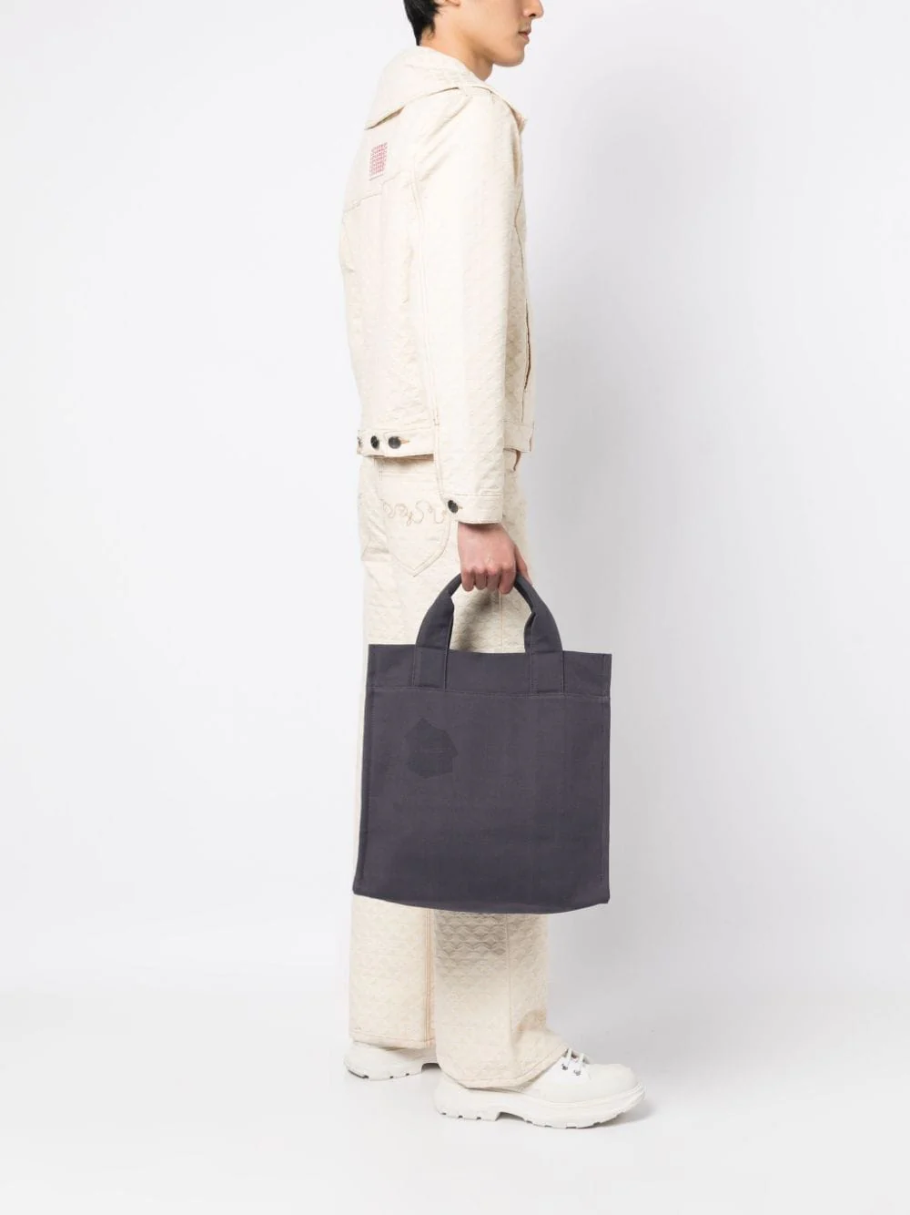 Logo-Print Cotton Tote Bag - Image 3