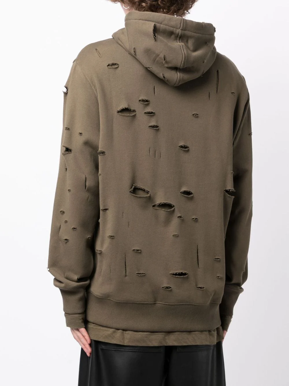 Logo-Print Distressed-Effect Hoodie - Image 2