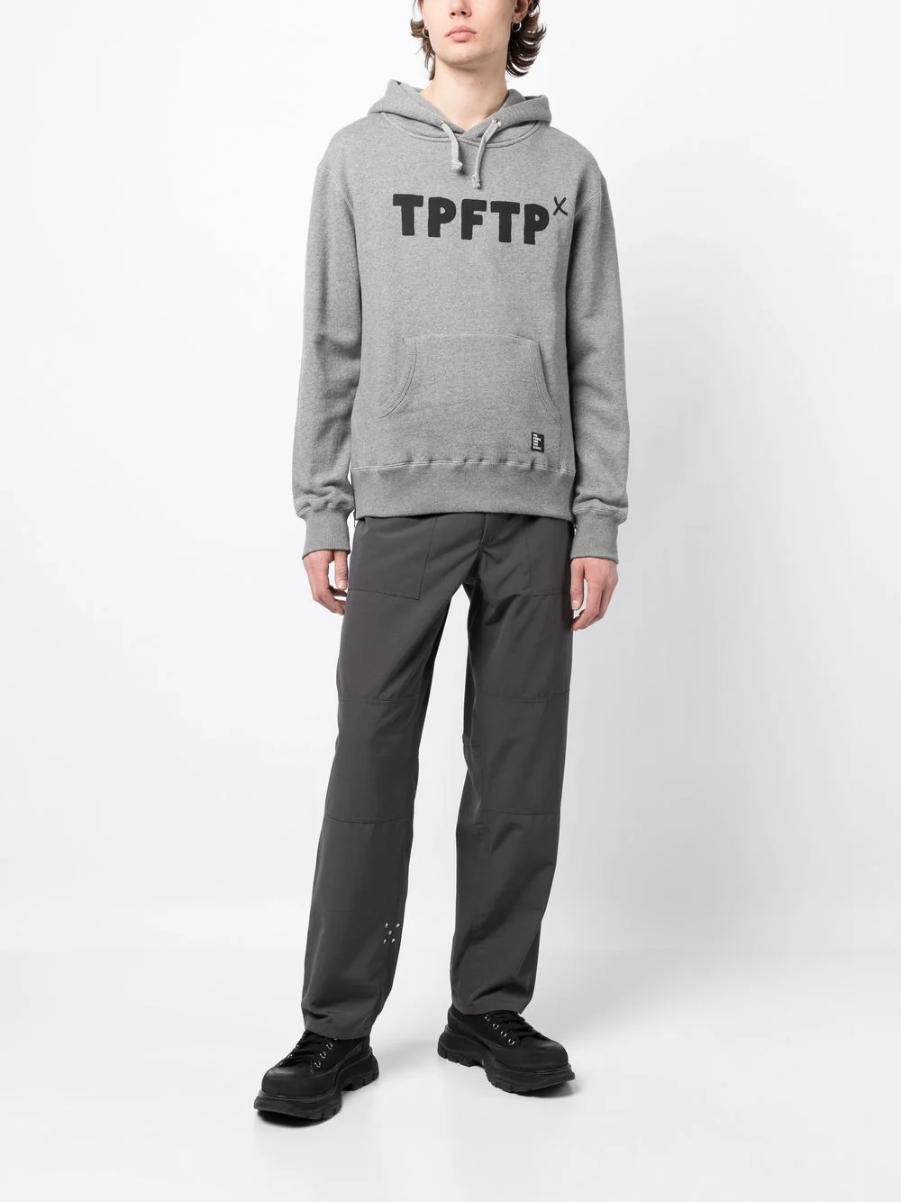 Logo Print Drawstring Hoodie - Image 5