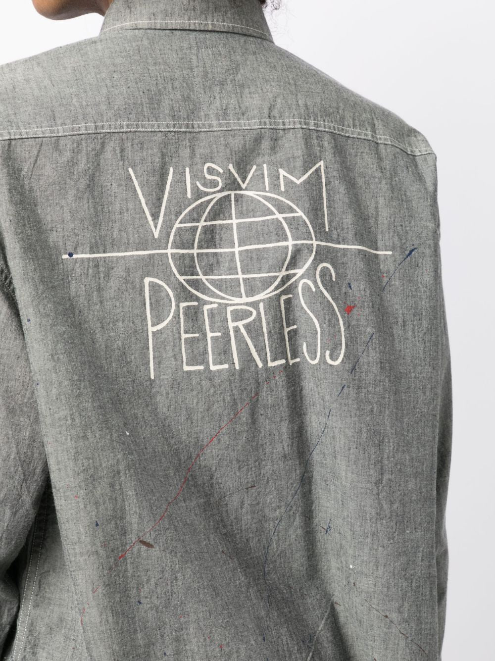 Logo-Print Paint-Splatter Shirt - Image 2