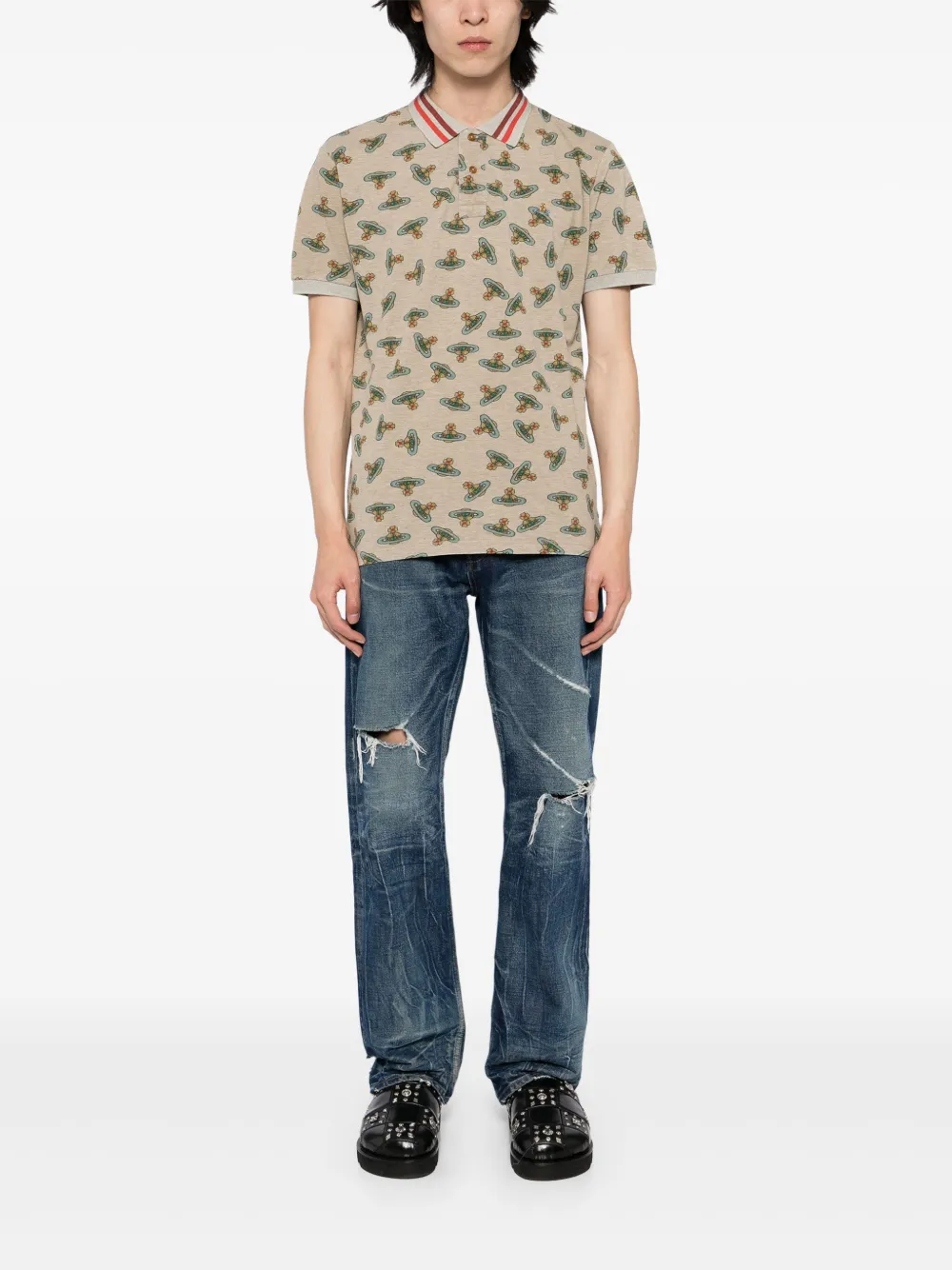 Logo Print Polo Shirt - Image 3