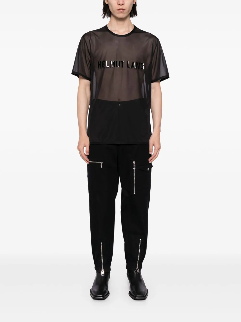Logo-Print Sheer T-Shirt - Image 2