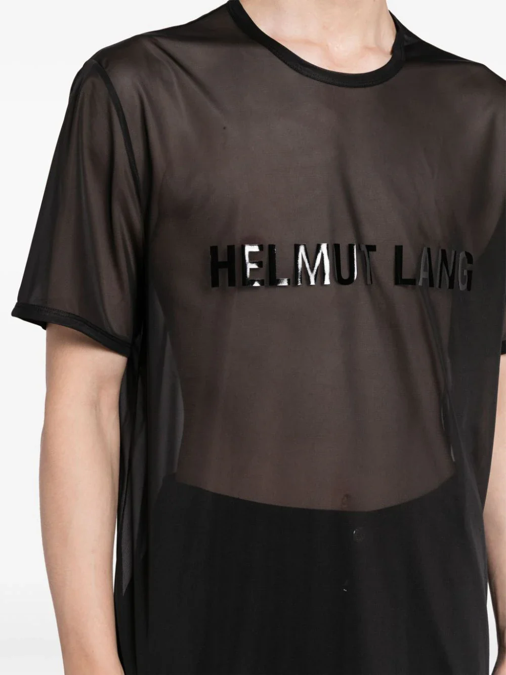 Logo-Print Sheer T-Shirt - Image 4