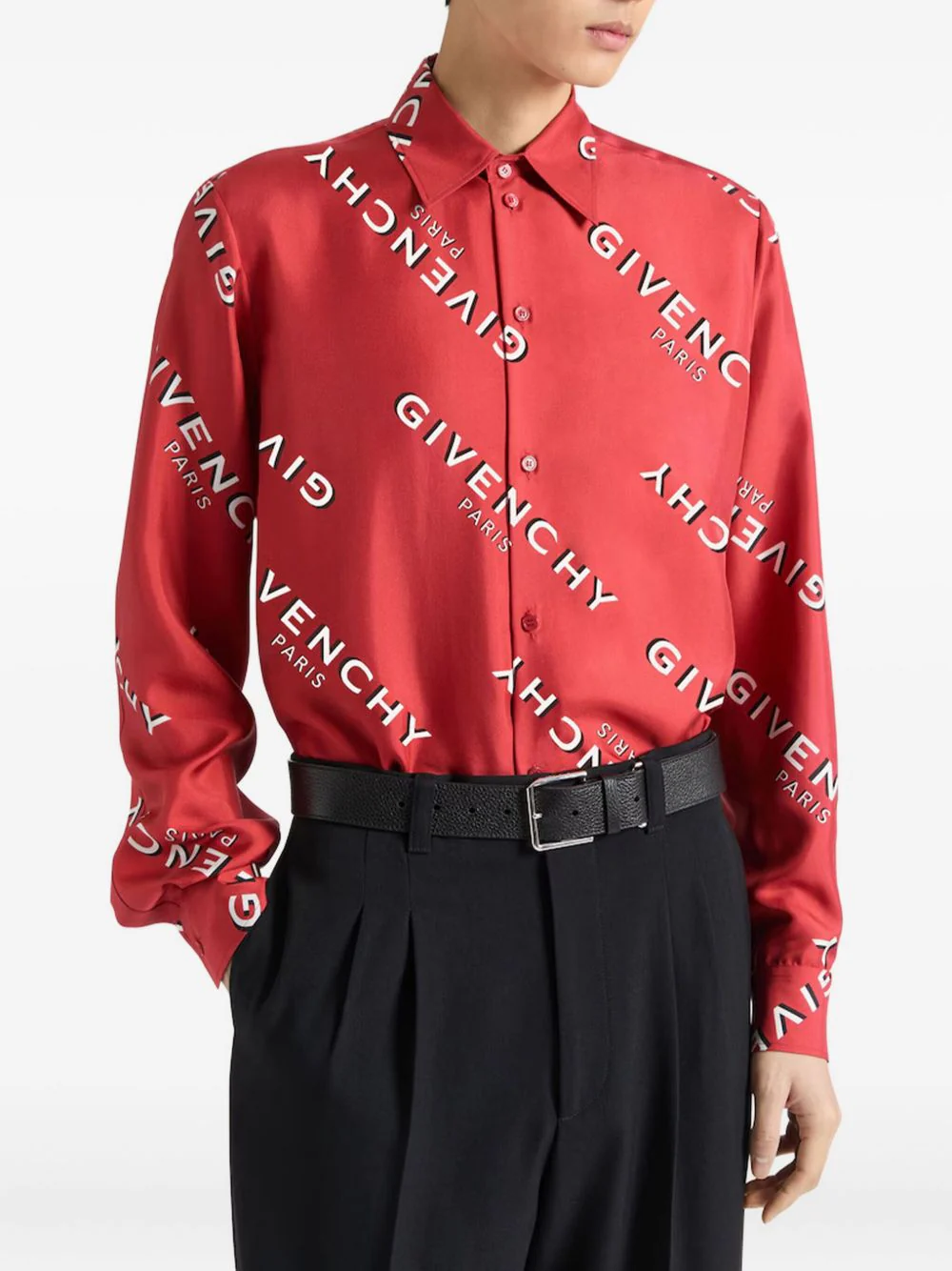 Logo-Print Silk Shirt - Image 2