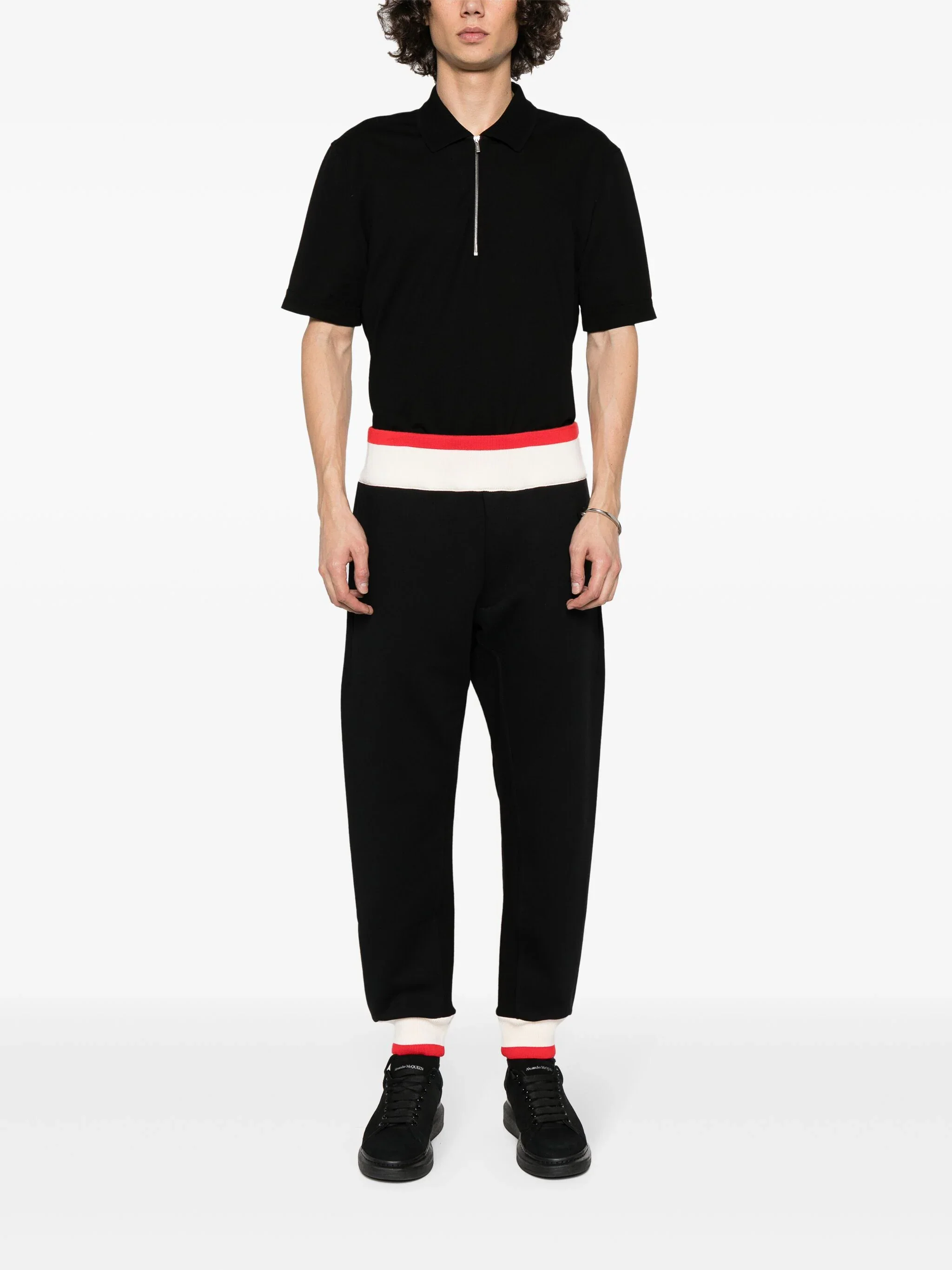 Logo-Print Strap Cotton Track Pants - Image 2