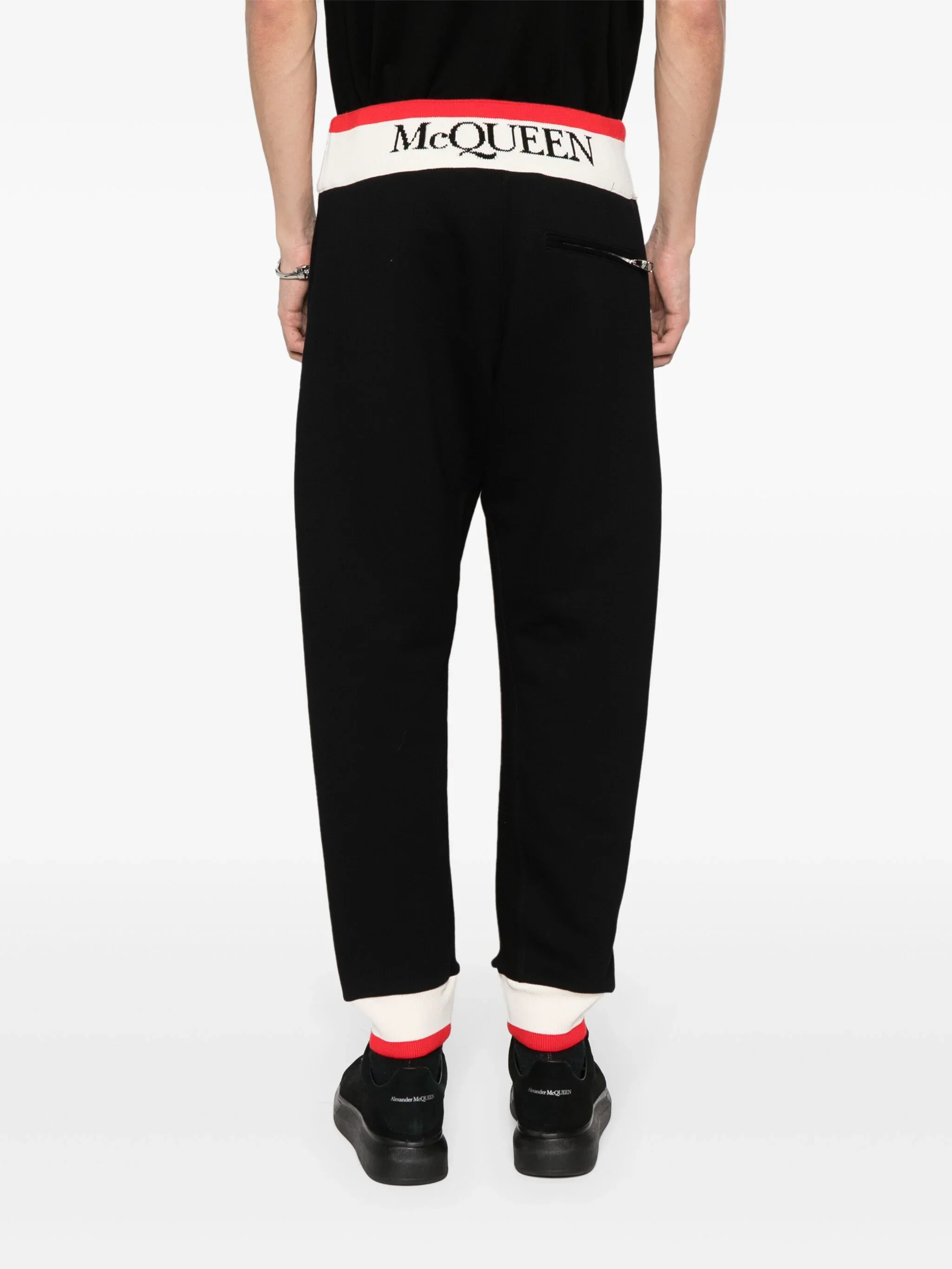 Logo-Print Strap Cotton Track Pants - Image 3