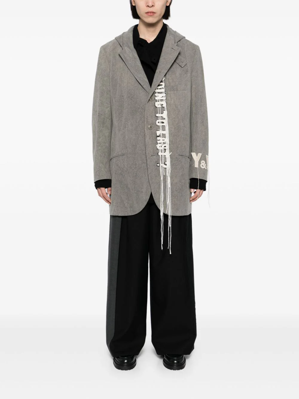 Logo-Print Wool Hooded Jacket - Image 2