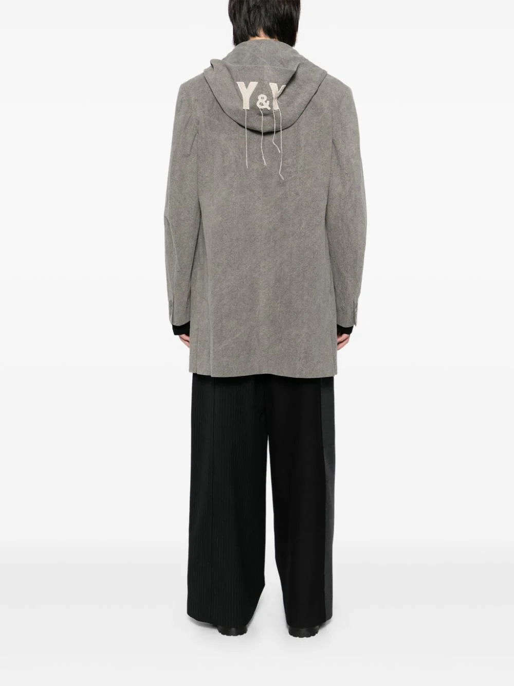 Logo-Print Wool Hooded Jacket - Image 3
