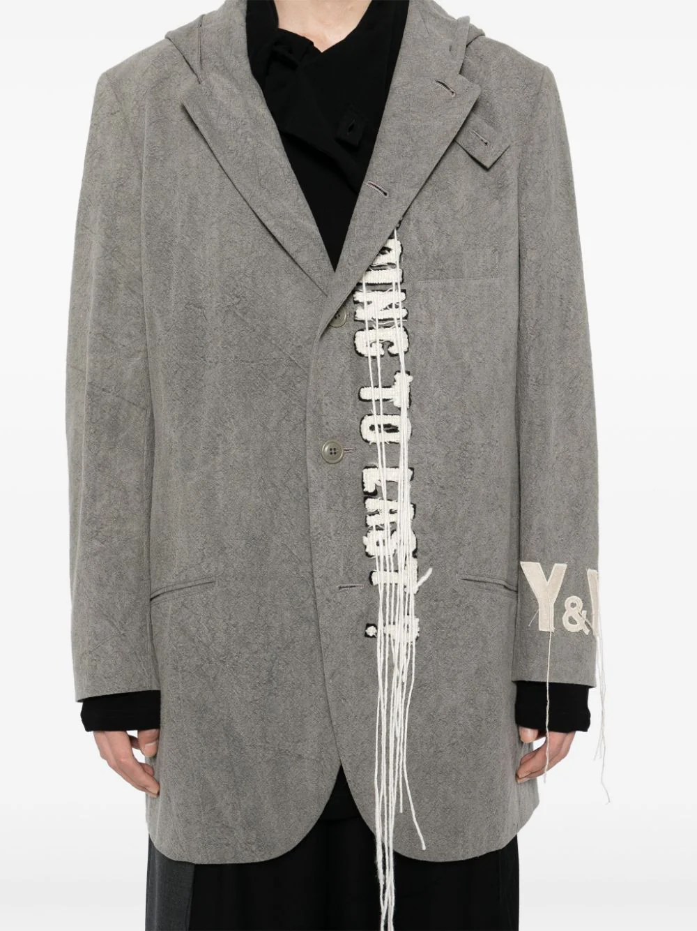 Logo-Print Wool Hooded Jacket - Image 4