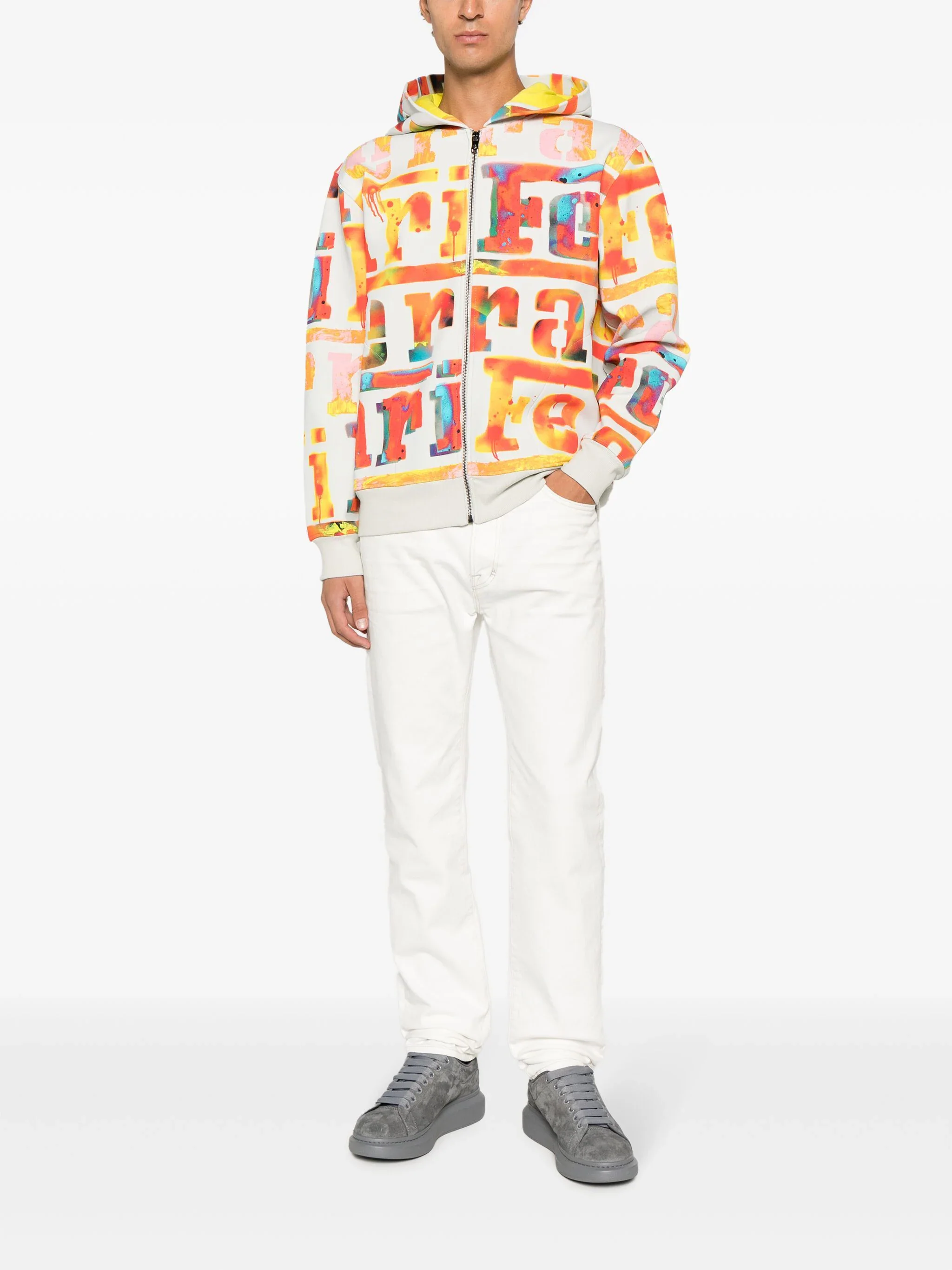 Logo-Print Zip-Up Hoodie - Image 2