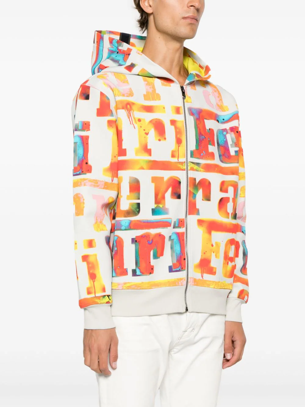 Logo-Print Zip-Up Hoodie - Image 3