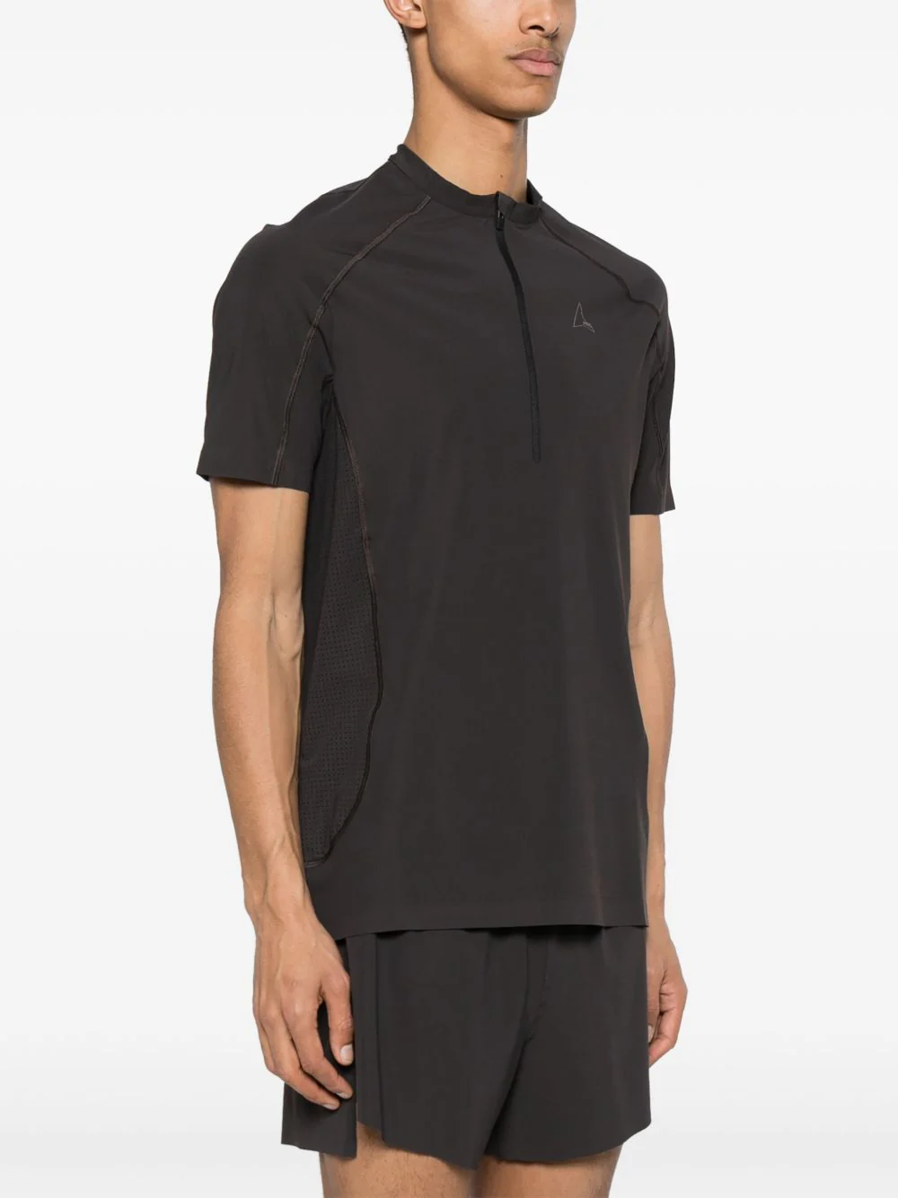 Logo-Print Zip-Up T-Shirt - Image 3
