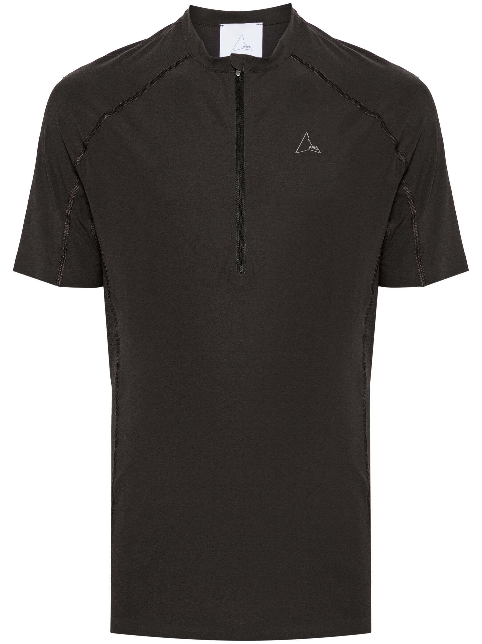 Logo-Print Zip-Up T-Shirt - Image 4