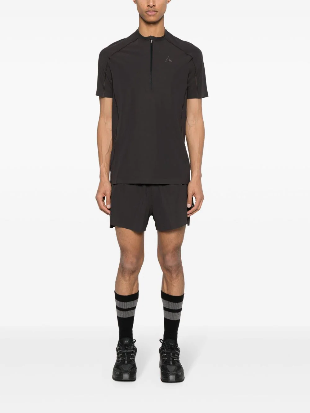 Logo-Print Zip-Up T-Shirt - Image 5