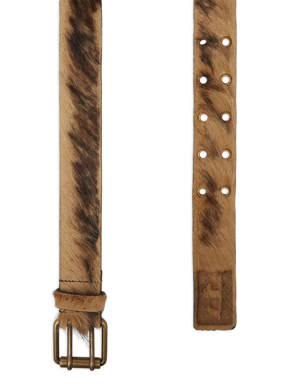Long-Hair Leather Buckle Belt - Image 3