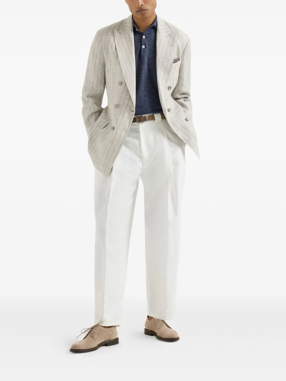 Long-Sleeve Button-Fastening Polo Shirt - Image 2