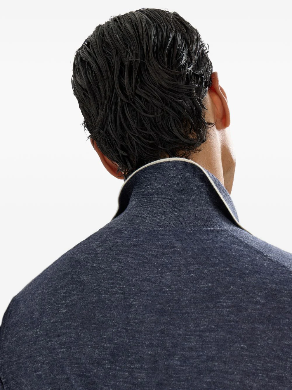 Long-Sleeve Button-Fastening Polo Shirt - Image 5