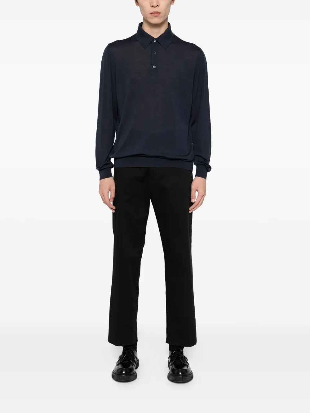 Long-Sleeve Polo Shirt - Image 2