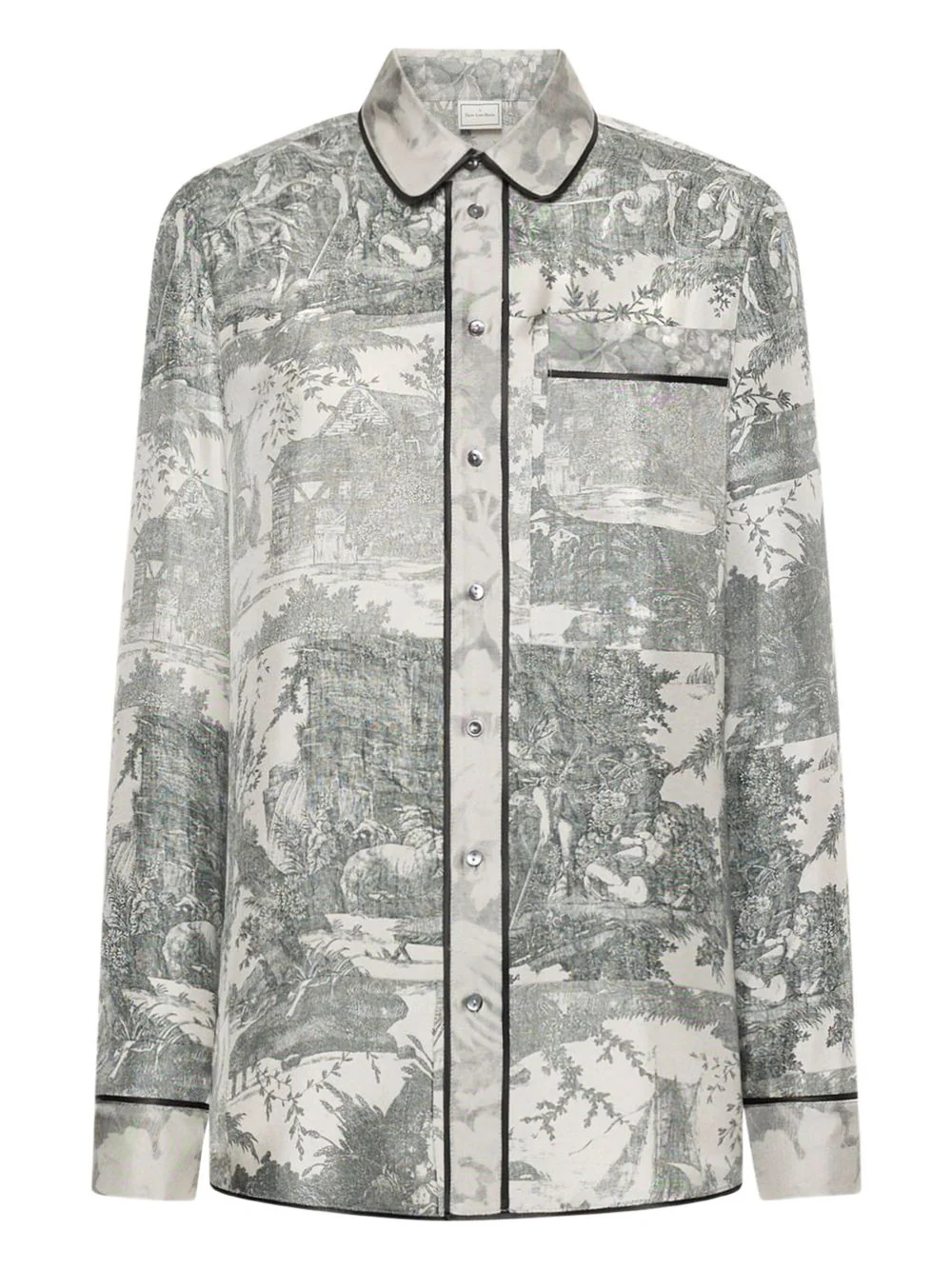 Long-Sleeve Silk Shirt