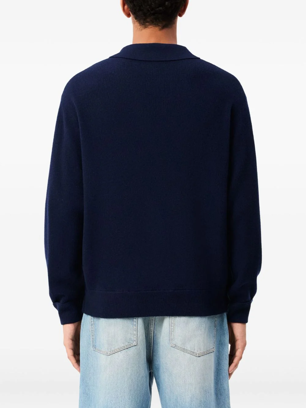 Long Sleeve Wool Polo Shirt - Image 3