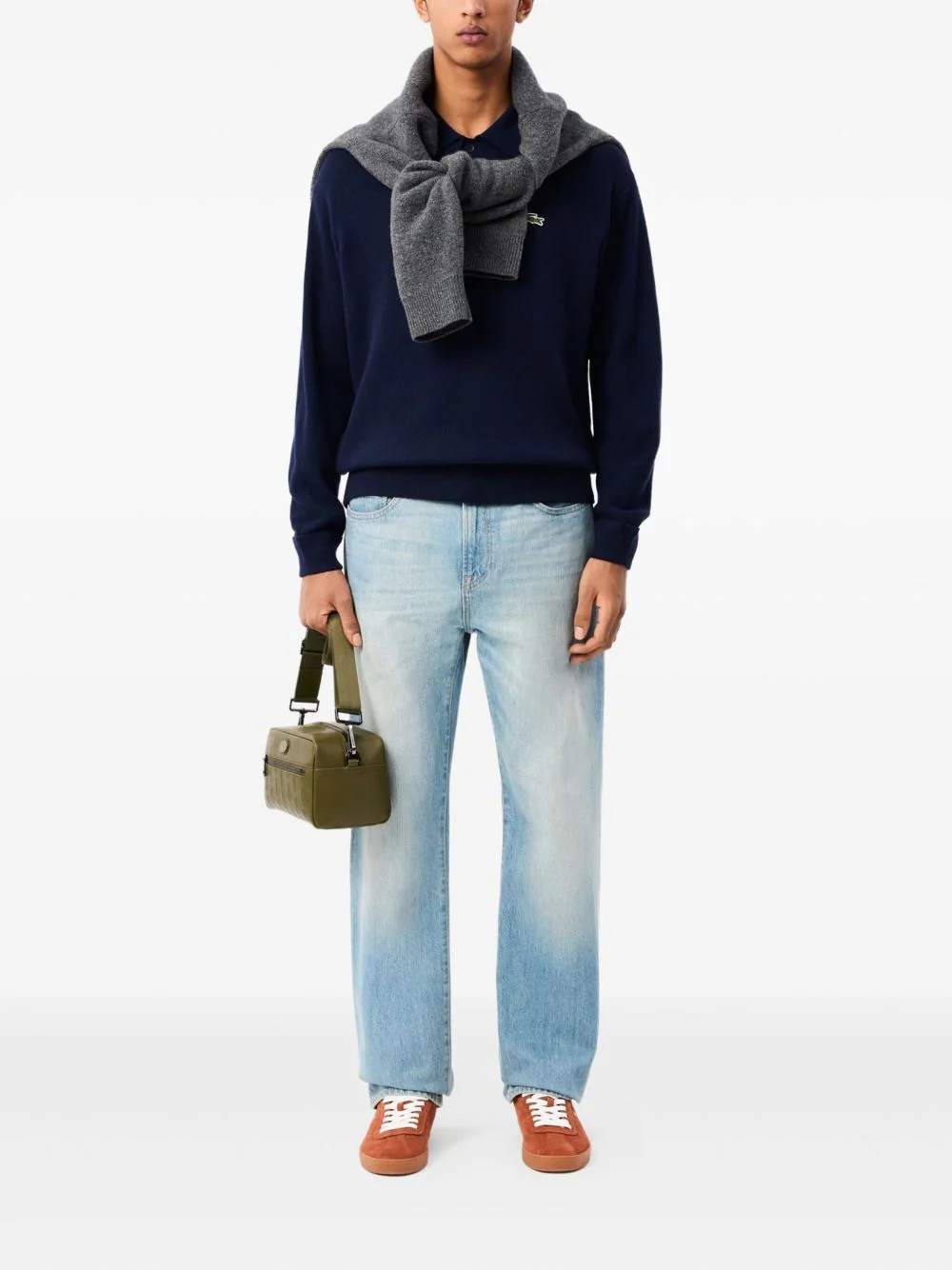 Long Sleeve Wool Polo Shirt - Image 4