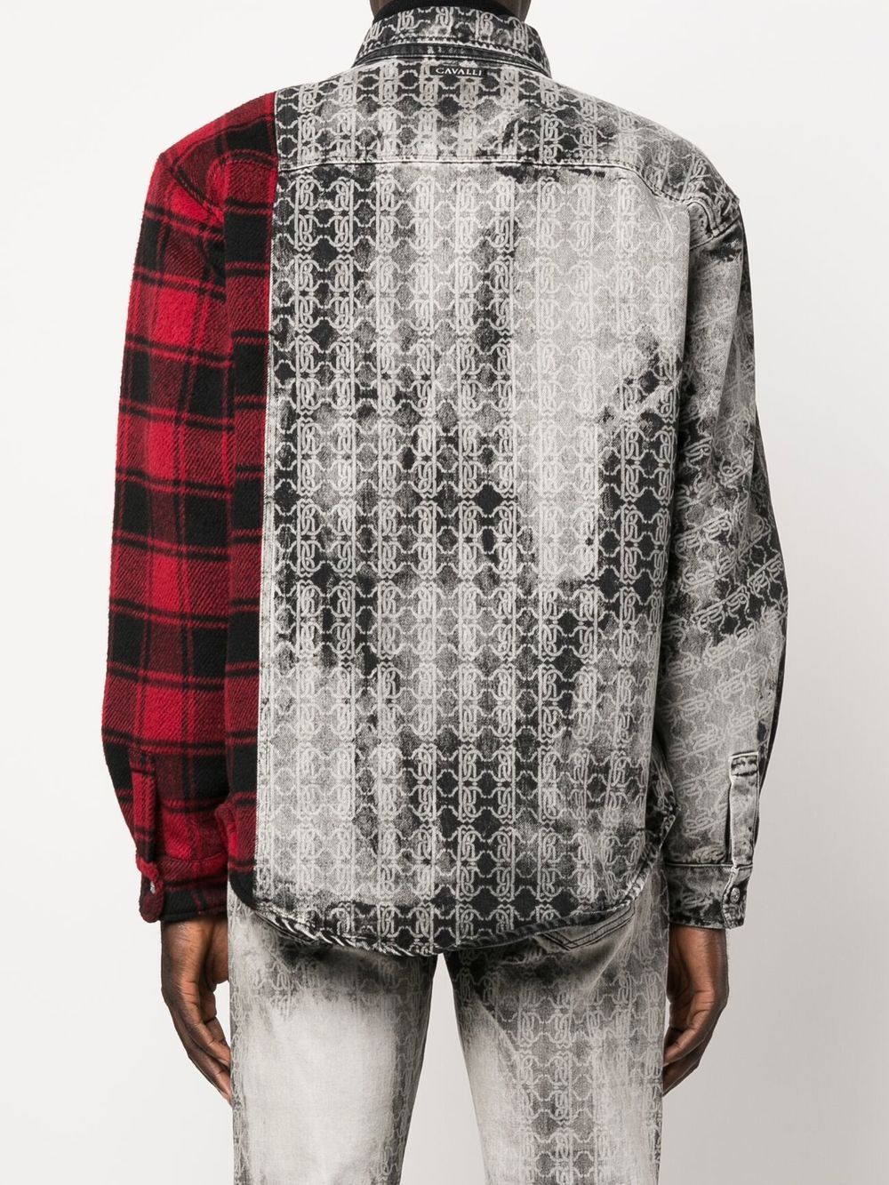 Long-Sleeved Patchwork Shirt - Image 4