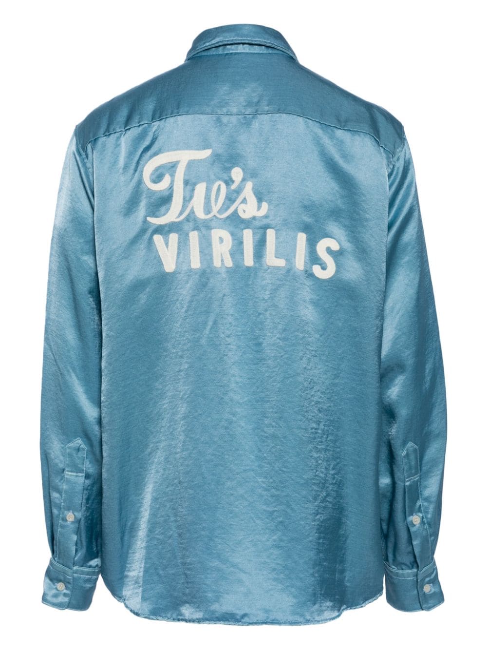 Long-Sleeved Satin Shirt - Image 2
